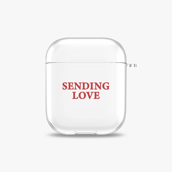 [에어팟 투명 하드케이스]Sending love