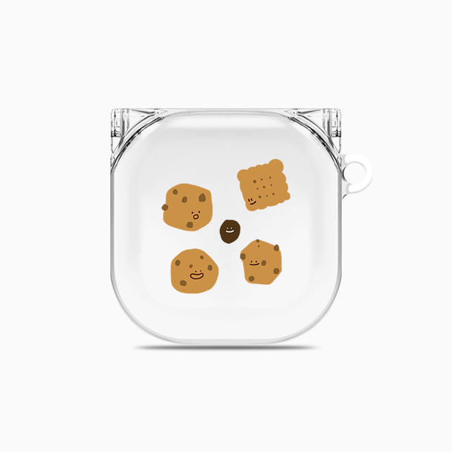 [버즈 라이브 투명 하드케이스]초코칩 쿠키